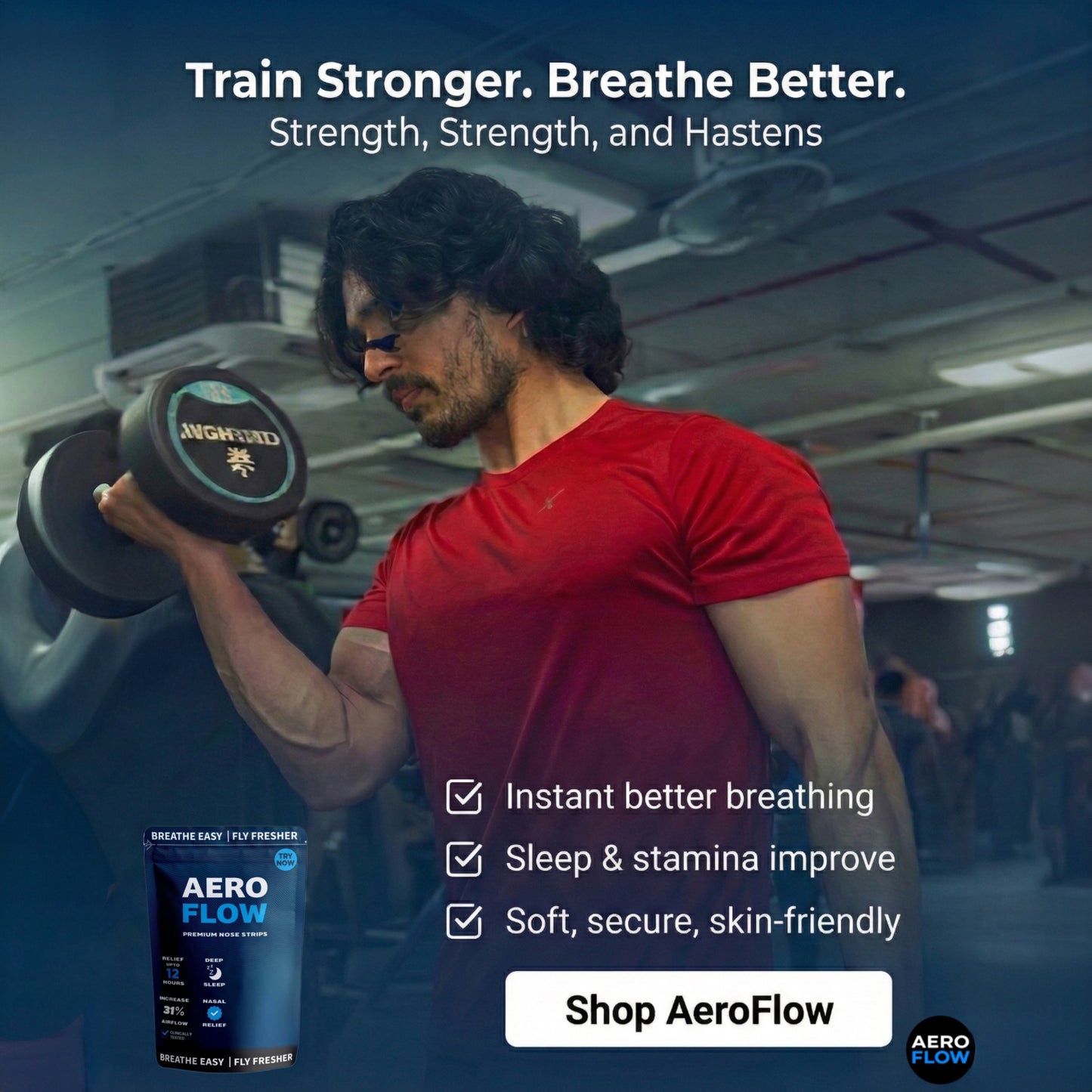 AEROFLOW SPORTS EDITION NASAL STRIPS