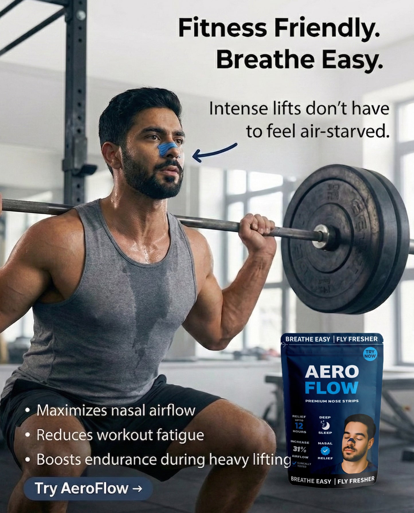 AEROFLOW SPORTS EDITION NASAL STRIPS